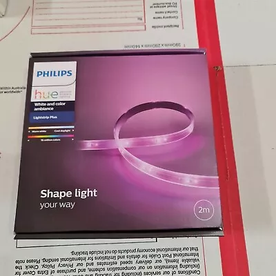 BRAND NEW Philips Hue LightStrip Plus 2m Two Metre White And Colour Complete Kit • $119