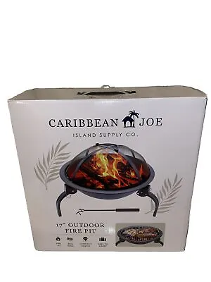 Caribbean Joe Island Supply CO 17  Outdoor Fire Pit / BBQ Grill NEW • $69.70