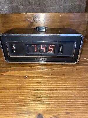 TESTED CLEAN Vintage GE  Electric Clock Lighted Flip Dial Model 8132-4A • $39.99