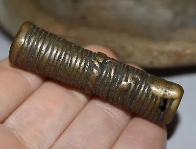 Antique Tribal Wodaabe Women Brass Metal Hair Bead Burkina Faso African Trade • $22