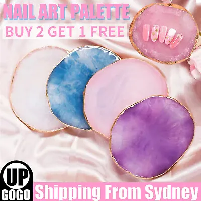 Colorful Resin Agate Painting Gel Color Palette Nail Art Plate Nail Display Tool • $5.89