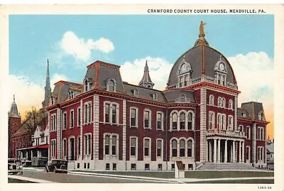 Crawford County Court House Meadville Pennsylvania Vtg Postcard CP321 • $6.85