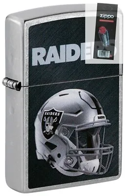 Zippo 48435 NFL Las Vegas Raiders Helmet Lighter + FLINT PACK • $47.23