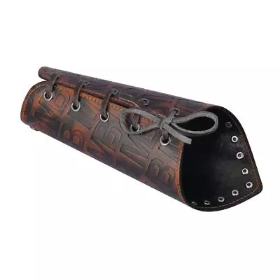 Adults PU Leather Gauntlet Wristband Wide Bracer Steampunk • $8.24