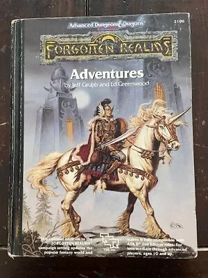 Advanced Dungeons & Dragons Forgotten Realms Adventures Tsr Ad&d 2106 • $30