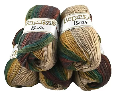 Rainbow Wool Pack 5 X 100g Papatya Batik Yarn Wool Crochet DK Acrylic Shade 35 • £16