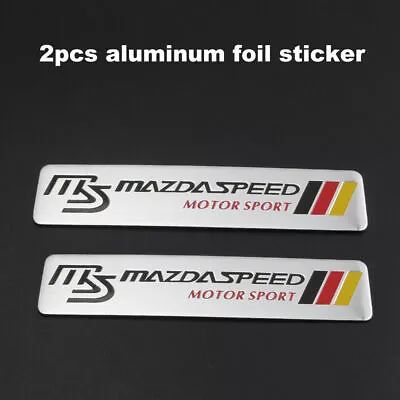 2PCS Car Body Emblem Aluminum Side Fender Logo Badge Sticker For MS Mazdaspeed • $12.99