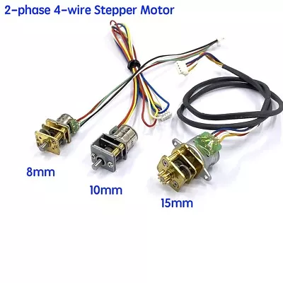 DC 6V Micro 8mm/10mm/15mm 2-phase Metal Gearbox Reducer Gear Stepper Motor Robot • $5.25