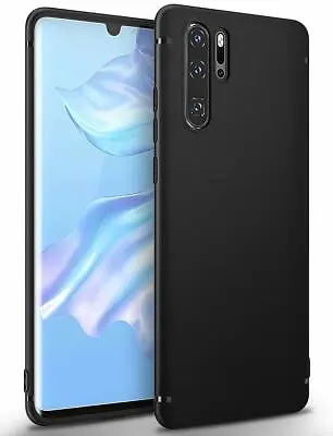 For Huawei P30 Pro Case Ultra Slim Hard Back Cover - Matte Black • £3.75