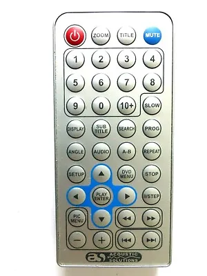 ACOUSTIC SOLUTIONS PORTABLE DVD PLAYER REMOTE CONTROL For DVD222  • £7.99
