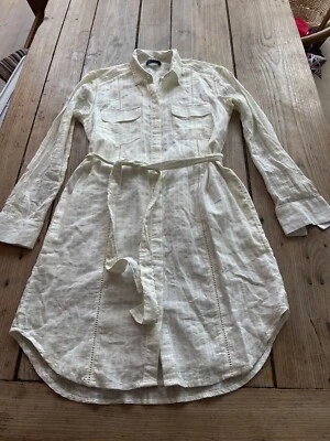 £4.99 • Buy Gorgeous GAP Ivory White Lightweight Cotton Voile Belted Shirt DRESS, XS