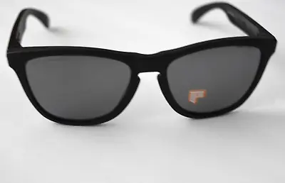 OAKLEY Frogskins Black Ruby Iridium Polarized 24-297  55-17-133 Sunglasses • $84.99