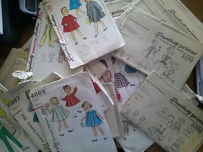 $15 • Buy Lot Of 25  Vintage 1950s 1960s Children's Sewing Patterns - All Pictured