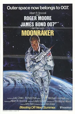 MOONRAKER Original 1979 ADVANCE One Sheet Movie Poster ROGER MOORE/JAMES BOND • $239.99