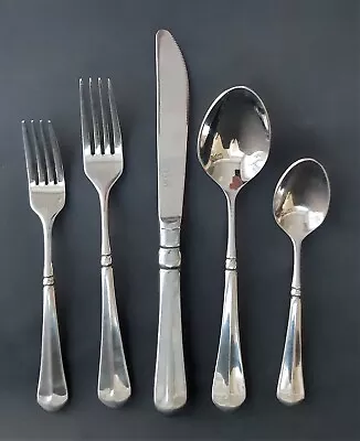 Mikasa French Countryside 5 Piece Place Setting Stainless Glossy Center Ridge • $15