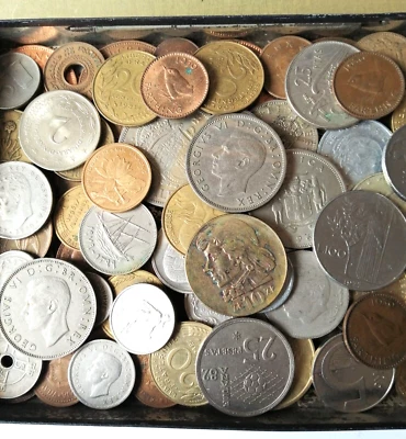 £2.99 • Buy Job Lot Of Mixed British And Foreign Coins Good Job Lot  Ref Mh064
