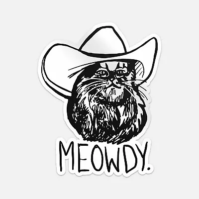 Meowdy Texas Cat Meme Sticker Vinyl Car Bumper Decal • $3.84