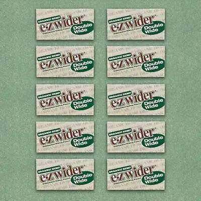 EZ Wider Organic Hemp Rolling Paper Double Wide Cigarette Papers (10 Booklets) • $24.99
