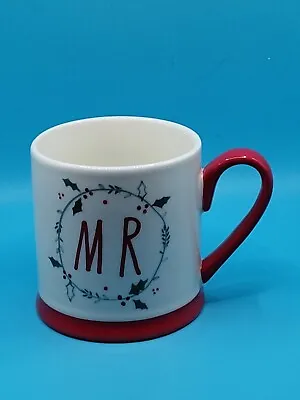   MR  White Coffee & Tea Mug 9 Cm With Handle Ceramic Perfect Gift For A Man • £5.40