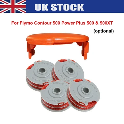 £4.98 • Buy Strimmer Trimmer Spool & Line / Cap For Flymo Contour 500 Power Plus 500 & 500XT