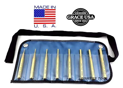 $35.97 • Buy Grace Gunsmith Brass Pin Punch Set 8pc Gun Care Machinist Made In USA