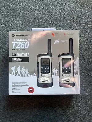 Motorola Talkabout T260 Two-Way Radio / Walkie Talkies Rechargeable 2-PACK • $70