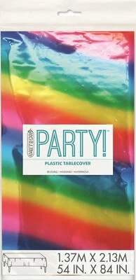 $7.99 • Buy Unicorn Party Rainbow Tablecover Table Cover Cloth Plastic Tablecloth Decoration