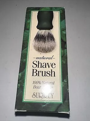 Vintage Surrey For Men Natural Boar Shaving Shave Brush 31014 - New In Box • $8.88