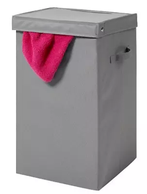 Large Laundry Wash Bag Basket Storage Bin Dirty Clothes Storage Grey Hamper 50L • £9.80