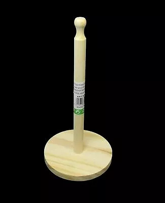 £3.99 • Buy Wooden Kitchen Paper Towel Tissue Roll Holder Pole Rack Stand Dispenser