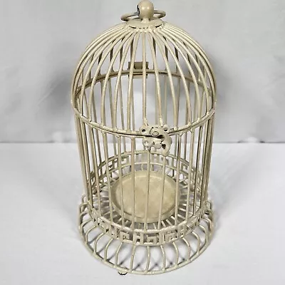 Metal Bird Cage Vintage Decor Shabby Country Cottage Chic Birdcage Candle Holder • $24.97