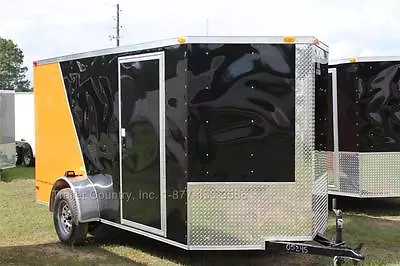 $5195 • Buy NEW 2023 6x12 6 X 12 V-Nosed Enclosed Cargo Motorcycle Trailer Ramp & Side Door