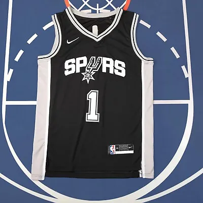 Victor Wanbanyama San Antonio Spurs 2023 Black Basketball NBA Jersey Size XL • $40