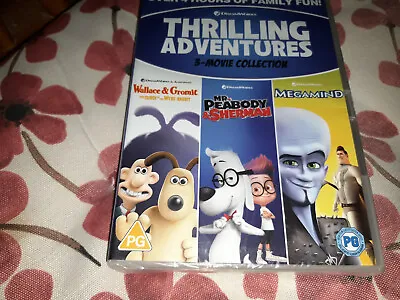 Thrilling Adventures (Wallace & Gromit Curse/ Mr Peabody & Sher/Megamind) New • £5.99