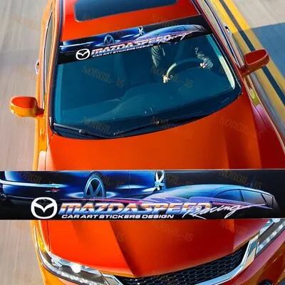 Front Windshield Premium Non-fading Vinyl For Mazda Speed Banner Decal Sticker • $14.10