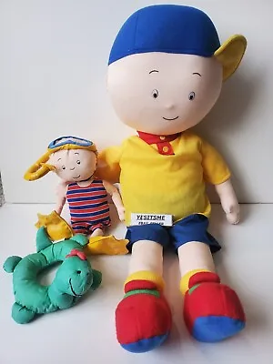Vintage 2001 CAILLOU Cartoon PBS Kids HUGE 25  Plush Doll Toy W/small Caillou • $49.99