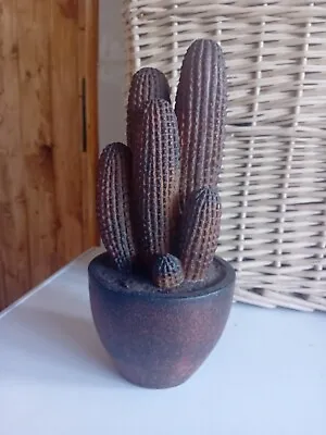 Lovely Item..unusual...cactus...figure..brown...resin Type..tall....display • £6.95