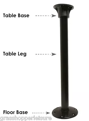£83.95 • Buy REDWOOD BLACK ISLAND TABLE LEG SET Campervan Caravan Boat Horsebox Motorhome