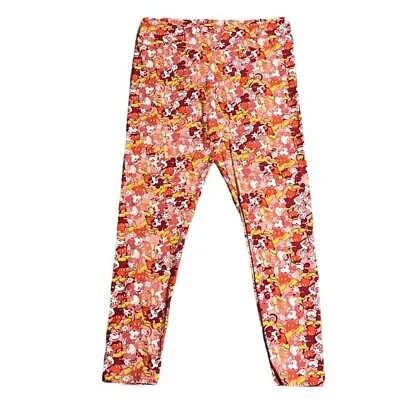 LulaRoe Disney Leggings Woman’s Size TC 12-18 Mickey Mouse Peach Soft Stretch • $10.78