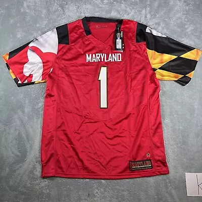 Under Armour Maryland Terrapins #1 Replica Football Jersey Mens XL 5033180-600 • $45