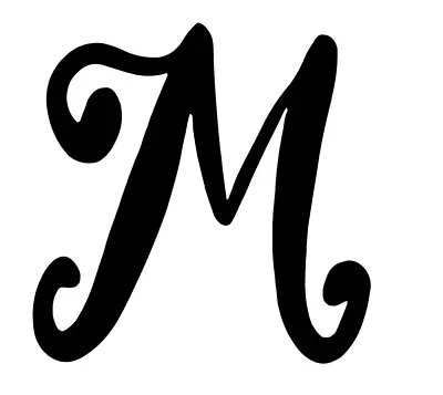 M Monogram Letter Initial Fall Font Vinyl Decal Sticker For Home Cup Wall A1818 • $2.25