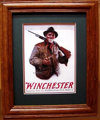 Vintage Old Winchester Advertising Poster Model 12 Pump Shotgun Old Duck Hunter! • $40