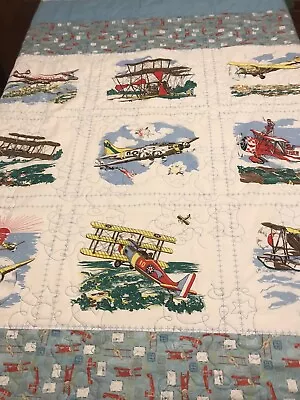 Vintage Airplane’s Xl Twin Quilt  • $125