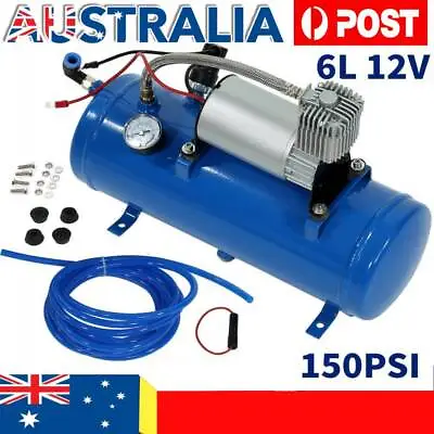 12V Air Compressor Truck Pickup On Board Air Horn 150PSI DC With 6 Liter Tank AU • $124.98