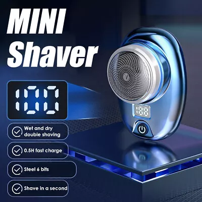 Mini-shave Portable Electric Shaver For Men Razor USB Rechargeable Home Travel • $12.25