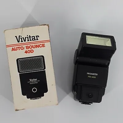 Vivitar Auto 40D Electronic Bounce Flash For Sears Canon Nikon Ricoh Cameras • $9.94