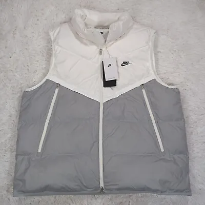 Men's Nike Sportswear Storm-FIT Windrunner Vest White Gray Size 2XL DD6817-100 • $171.31