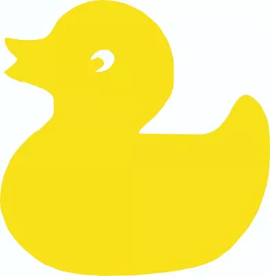 £2.95 • Buy DUCK SHAPED CUT VINYL WALL DOOR STICKER DECAL 150mm BATHROOM RUBBER DUCK LAPTOP