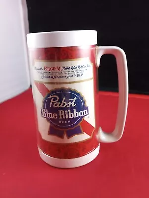 Vtg Thermo Serv Plastic Stein Mug PABST BLUE RIBBON BEER Mug *544 • $20