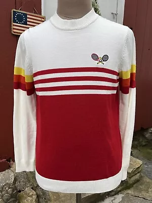 FUN Wilson X Forever 21 Vintage Tennis Sweater Men's Size L Retro Style • $32.99